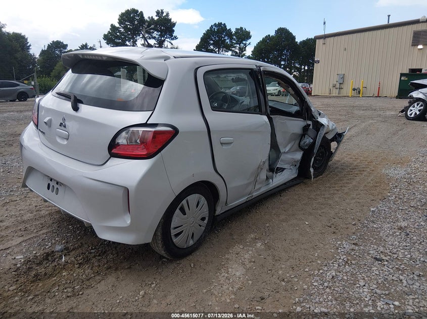 2024 Mitsubishi Mirage VIN ML32AUHJ7RH018829 IAAI salvage auction — RIGHT FRONT, Salvage Title, sold $1,000 on 2026-07-22 (photo 4)