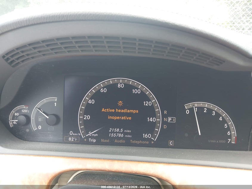2007 Mercedes-benz S class VIN WDDNG71X07A031314 IAAI salvage auction — REAR END, Salvage (North Carolina), sold $675 on 2026-07-23 (photo 7)