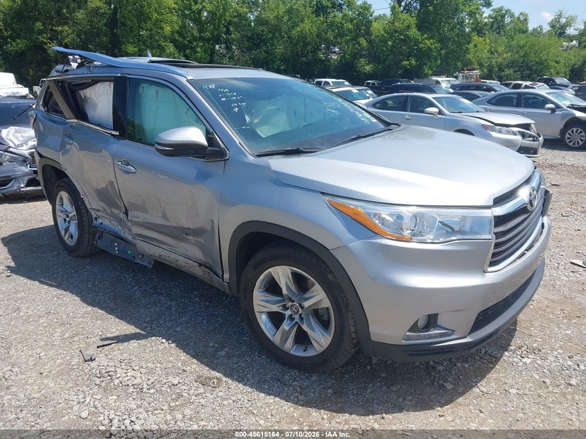 2016 Toyota Highlander VIN 5TDYKRFHXGS141311 IAAI salvage auction — NORMAL WEAR, Clear (Tennessee), sold $25 on 2026-07-16 (photo 1)