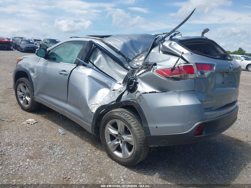 2016 Toyota Highlander VIN 5TDYKRFHXGS141311 IAAI salvage auction — NORMAL WEAR, Clear (Tennessee), sold $25 on 2026-07-16 (photo 3)