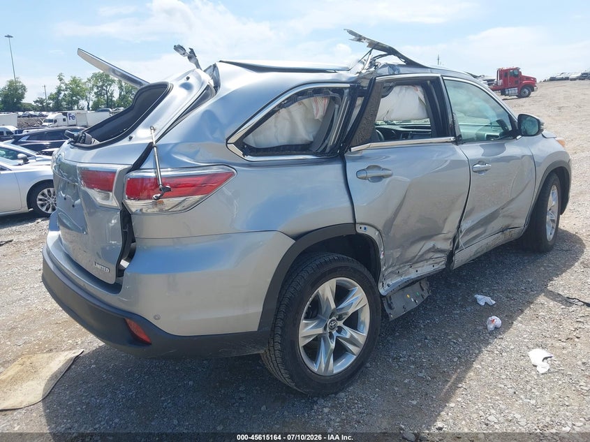 2016 Toyota Highlander VIN 5TDYKRFHXGS141311 IAAI salvage auction — NORMAL WEAR, Clear (Tennessee), sold $25 on 2026-07-16 (photo 4)
