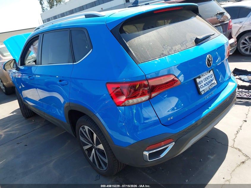 2024 Volkswagen Taos VIN 3VVSX7B28RM051933 IAAI salvage auction — RIGHT FRONT, Salvage Title, sold $4,000 on 2026-09-13 (photo 3)
