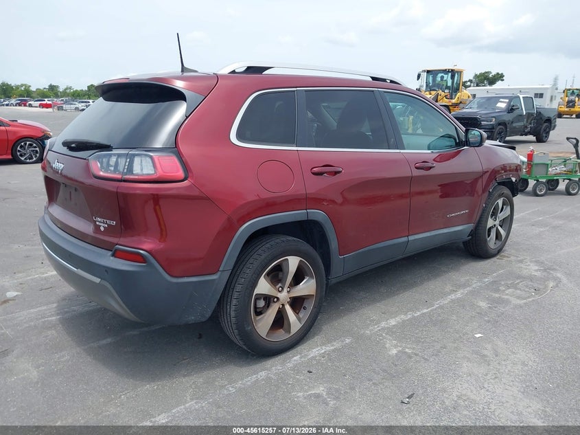 2020 Jeep Cherokee VIN 1C4PJLDB6LD599900 IAAI salvage auction — FRONT END, Rebuildable (Florida), sold $2,500 on 2026-08-03 (photo 4)