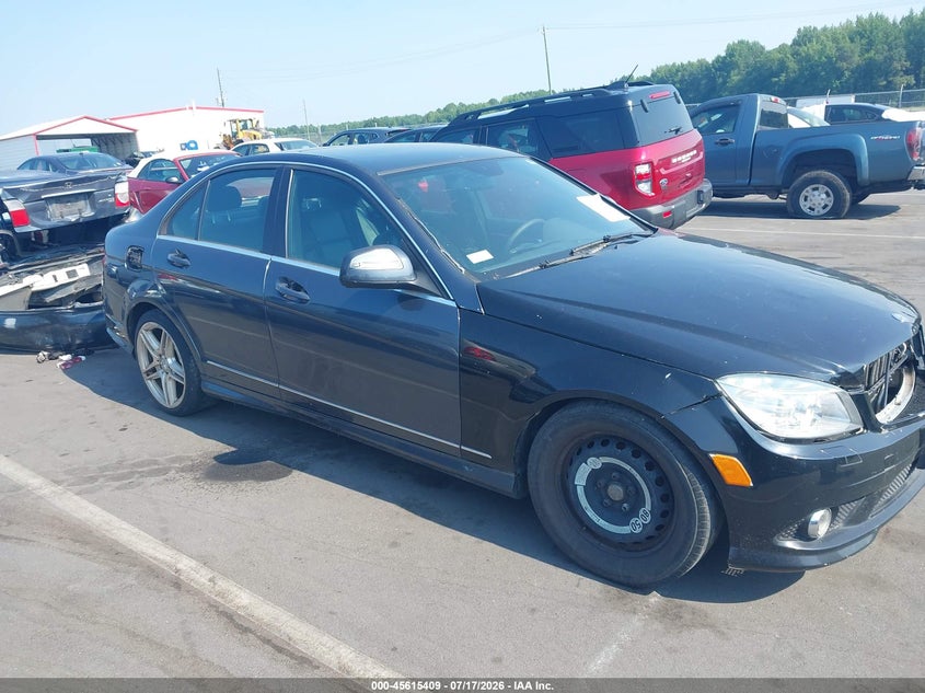 2009 Mercedes-benz C class VIN WDDGF54X19R055959 IAAI salvage auction — NORMAL WEAR, Clear (North Carolina), sold $200 on 2026-08-05 (photo 1)