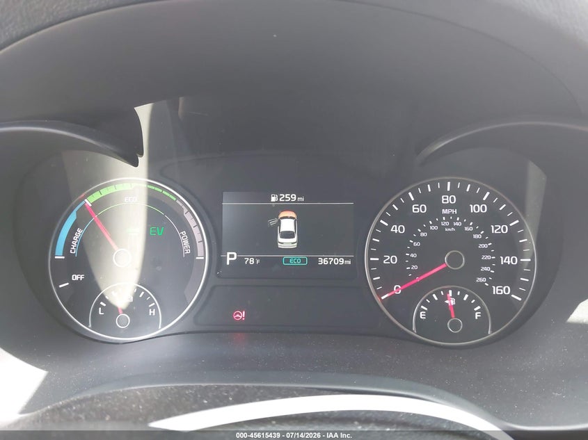 2020 Kia Optima hybrid VIN KNAGU4LE5L5045425 IAAI salvage auction — REAR END, Clear - Dealer Only (California), sold $3,100 on 2026-07-30 (photo 7)