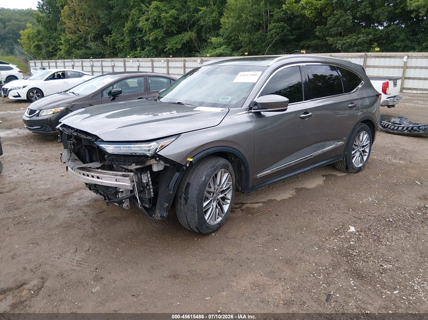 2023 Acura Mdx VIN 5J8YE1H8XPL032274 IAAI salvage auction — FRONT & REAR, Rebuildable (Florida), sold $10,300 on 2026-07-29 (photo 2)