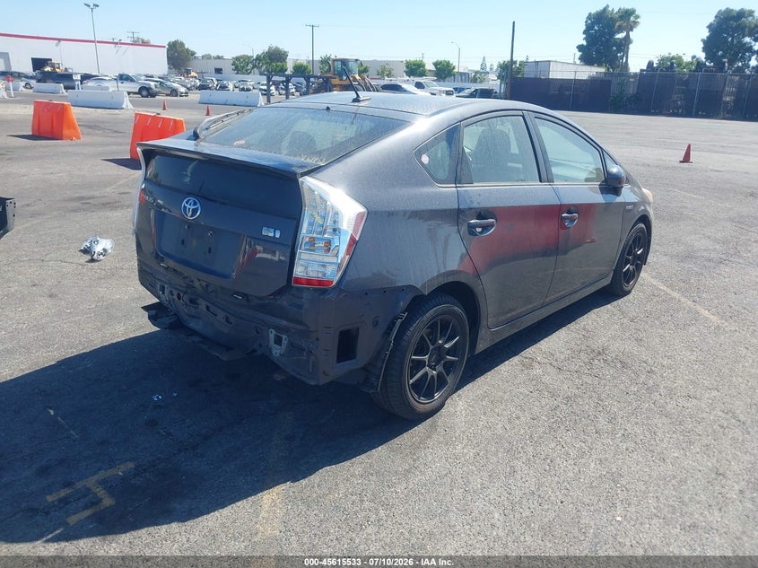 2011 Toyota Prius VIN JTDKN3DU4B0263071 IAAI salvage auction — REAR END, Salvage (California), sold $1,700 on 2026-07-27 (photo 4)