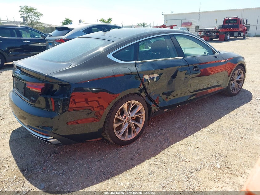 2021 Audi A5 VIN WAUCBCF56MA004613 IAAI salvage auction — RIGHT SIDE, Wait Title, sold $12,900 on 2026-09-26 (photo 4)