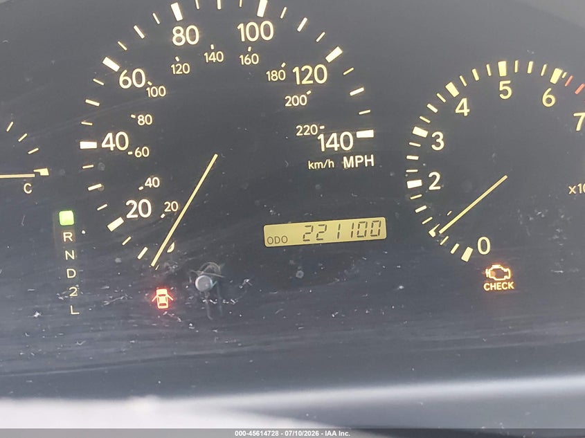 2001 Lexus Rx 300 VIN JTJHF10U010197468 IAAI salvage auction — NORMAL WEAR, Regular (Nevada), sold $550 on 2026-07-17 (photo 7)