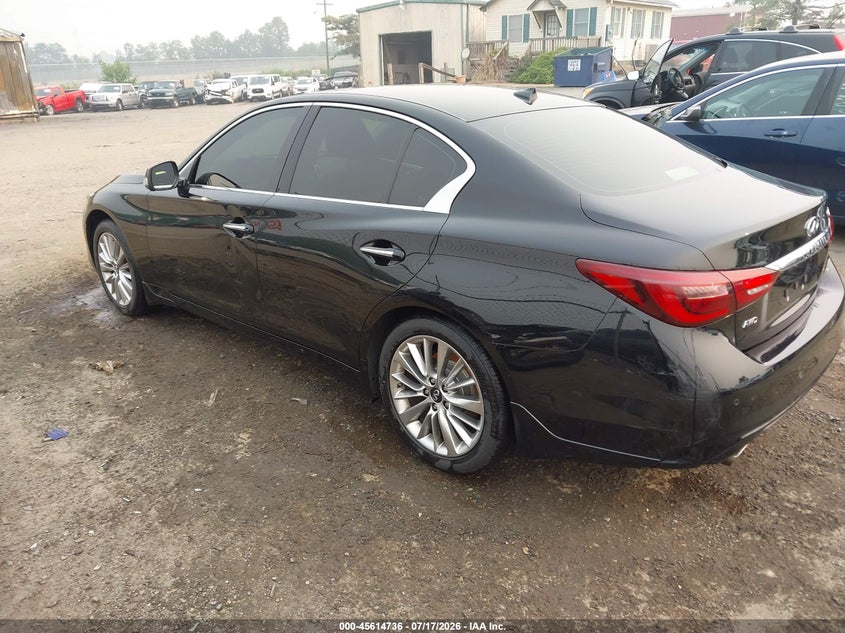 2021 Infiniti Q50 VIN JN1EV7BR7MM753473 IAAI salvage auction — RIGHT FRONT, Salvage (Virginia), sold $9,300 on 2026-07-31 (photo 3)