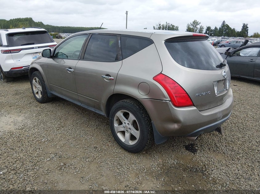 2004 Nissan Murano VIN JN8AZ08W94W338894 IAAI salvage auction — NORMAL WEAR, Clear - Public Restricted (Oregon), sold $25 on 2026-07-29 (photo 3)