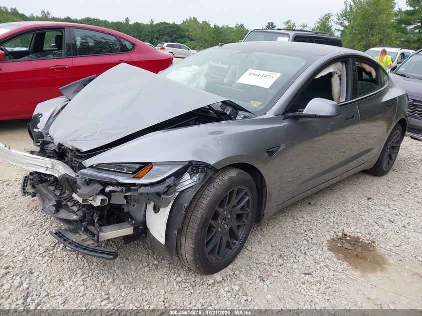 2025 Tesla Model 3 VIN 5YJ3E1EB3SF972985 IAAI salvage auction — FRONT END, Salvage (Massachusetts), sold $8,800 on 2026-08-28 (photo 2)