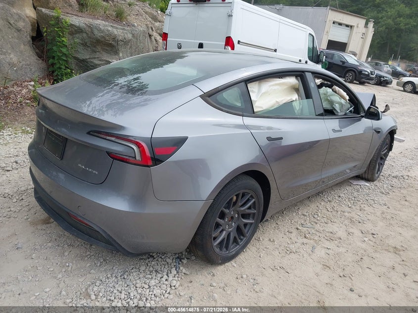 2025 Tesla Model 3 VIN 5YJ3E1EB3SF972985 IAAI salvage auction — FRONT END, Salvage (Massachusetts), sold $8,800 on 2026-08-28 (photo 4)
