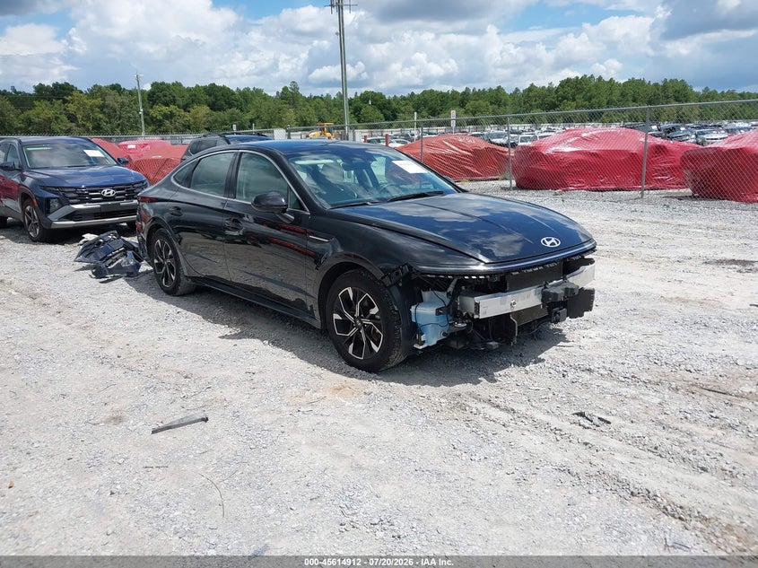 2025 Hyundai Sonata VIN KMHL64JA1SA480410 IAAI salvage auction — FRONT END, Enterprise Vehicles Clear Only (Illinois), sold $12,200 on 2026-07-29 (photo 1)