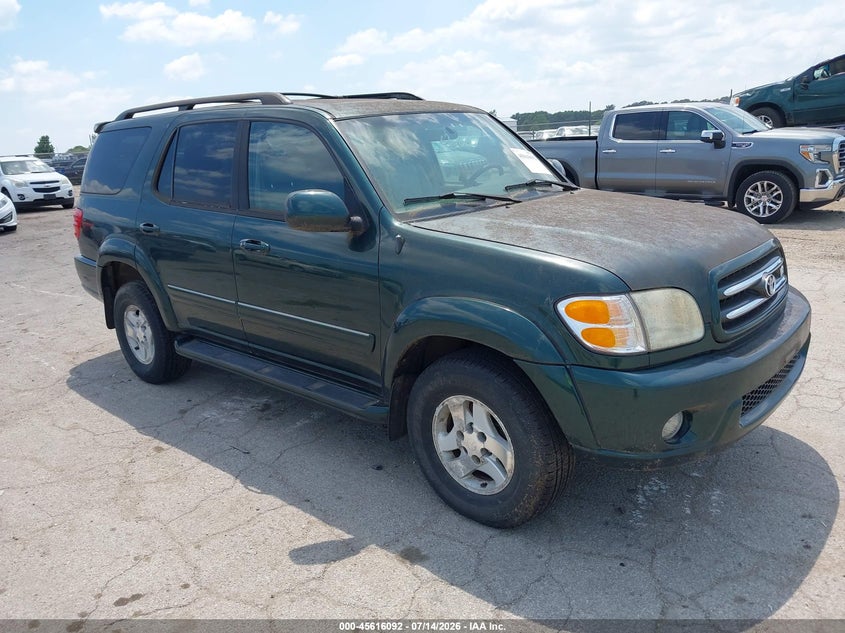2001 Toyota Sequoia VIN 5TDBT48A51S020876 IAAI salvage auction — NORMAL WEAR, Clear (Illinois), sold $1,050 on 2026-07-22 (photo 1)