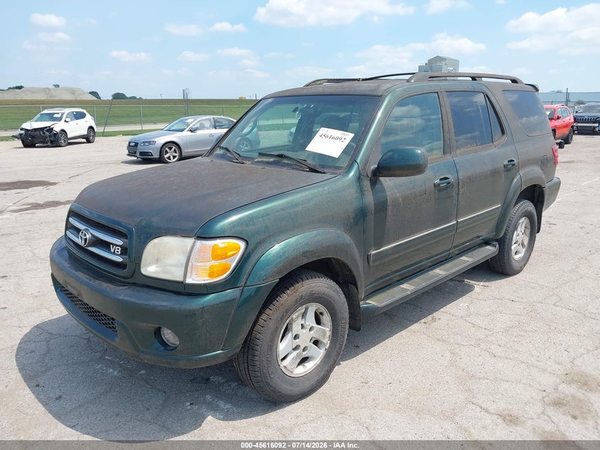 2001 Toyota Sequoia VIN 5TDBT48A51S020876 IAAI salvage auction — NORMAL WEAR, Clear (Illinois), sold $1,050 on 2026-07-22 (photo 2)