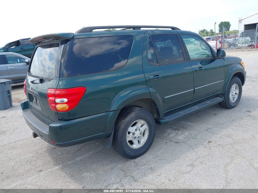 2001 Toyota Sequoia VIN 5TDBT48A51S020876 IAAI salvage auction — NORMAL WEAR, Clear (Illinois), sold $1,050 on 2026-07-22 (photo 4)