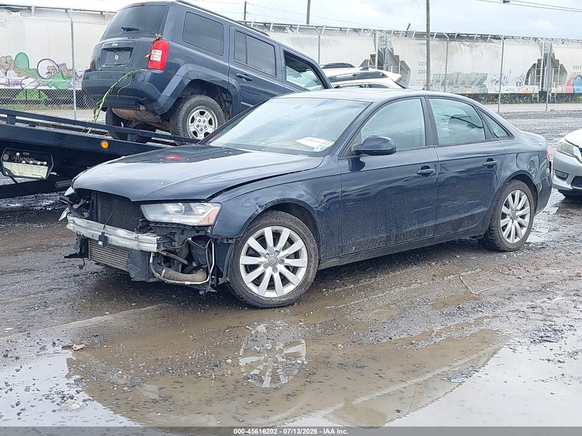 2014 Audi A4 VIN WAUBFAFL4EN004686 IAAI salvage auction — FRONT END, Salvage Title, sold $1,300 on 2026-08-19 (photo 2)