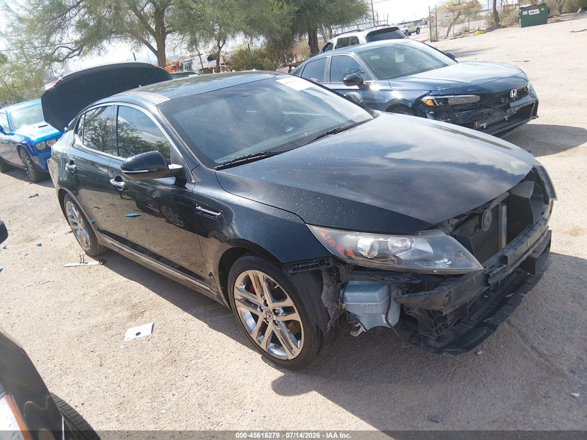 2013 Kia Optima VIN 5XXGR4A63DG221790 IAAI salvage auction — REAR END, Salvage Title, sold $1,350 on 2026-07-23 (photo 1)