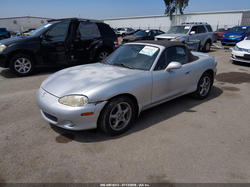 2003 Mazda Mx-5 miata VIN JM1NB353230311101 IAAI salvage auction — LEFT FRONT, Salvage (California), sold $25 on 2026-08-21 (photo 2)