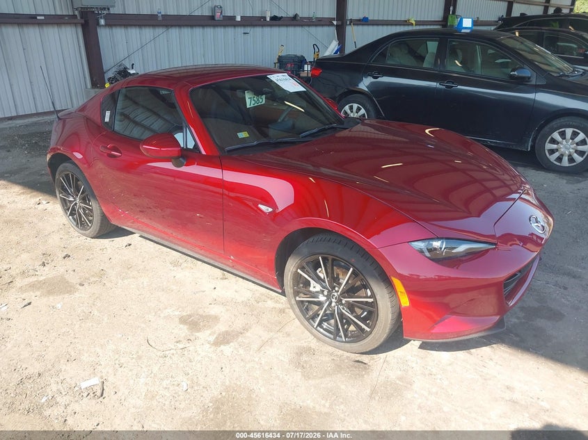 2024 Mazda Mx-5 VIN JM1NDAM76R0605869 IAAI salvage auction — FRONT END, Wait Title, sold $12,450 on 2026-08-25 (photo 1)