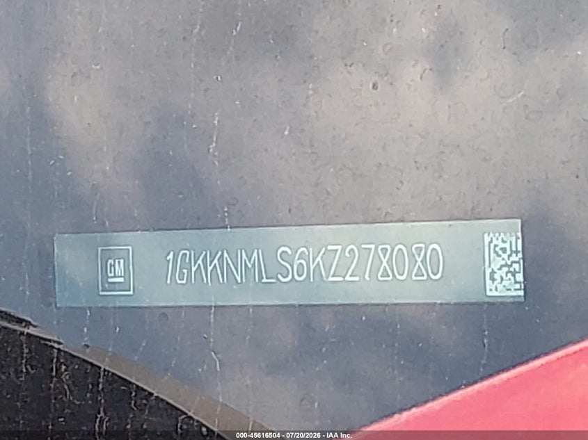 2019 Gmc Acadia VIN 1GKKNMLS6KZ278080 IAAI salvage auction — RIGHT SIDE, Salvage Title, sold $1,150 on 2026-08-27 (photo 9)