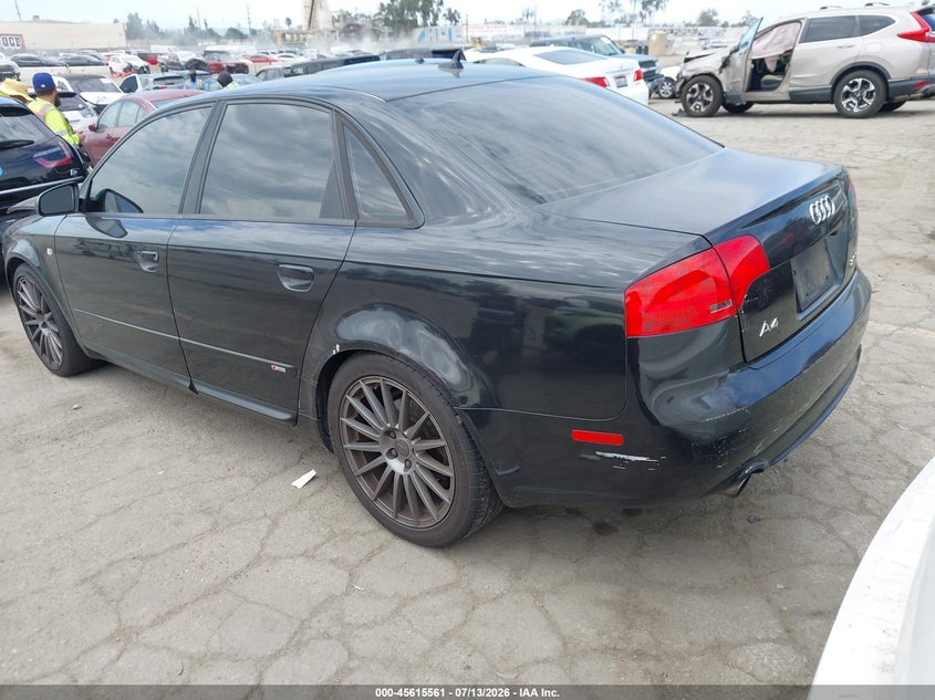 2008 Audi A4 VIN WAUEF78E48A144702 IAAI salvage auction — UNKNOWN, Clear - Dealer Only (California), sold $250 on 2026-07-29 (photo 3)