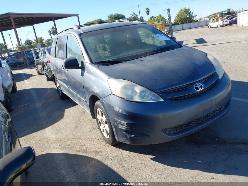 2006 Toyota Sienna VIN 5TDZA23C06S518203 IAAI salvage auction — NORMAL WEAR, Salvage Title (California), sold $625 on 2026-07-28 (photo 1)