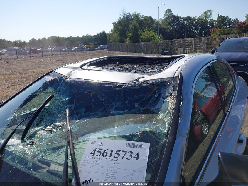 2020 Lexus ES VIN 58ADZ1B18LU067627 IAAI salvage auction — STORM DAMAGE, Salvage (Virginia), sold $13,600 on 2026-07-23 (photo 6)