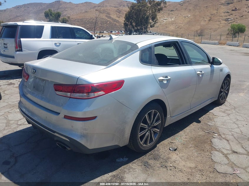 2019 Kia Optima VIN 5XXGT4L36KG350088 IAAI salvage auction — THEFT, Salvage (California), sold $1,950 on 2026-07-28 (photo 4)