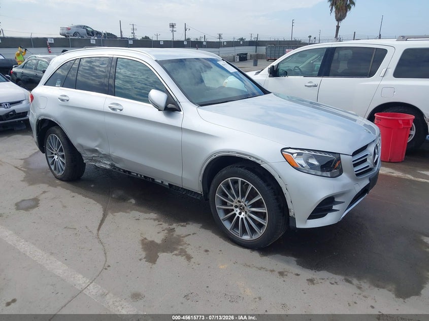 2018 Mercedes-benz Glc VIN WDC0G4JB7JV103711 IAAI salvage auction — LEFT SIDE, Clear - Dealer Only (California), sold $5,300 on 2026-07-29 (photo 1)