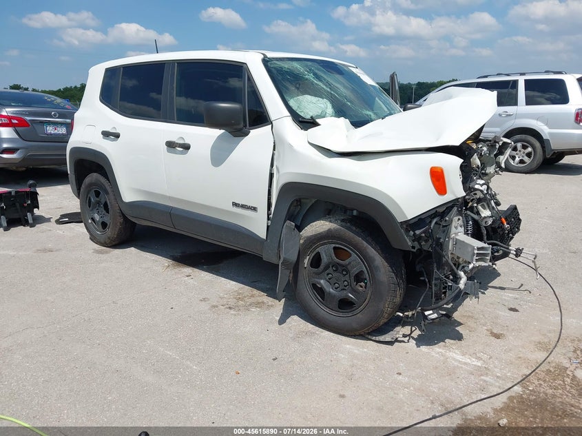 2018 Jeep Renegade VIN ZACCJBAB9JPJ00483 IAAI salvage auction — FRONT END, Salvage (Missouri), sold $600 on 2026-08-13 (photo 1)