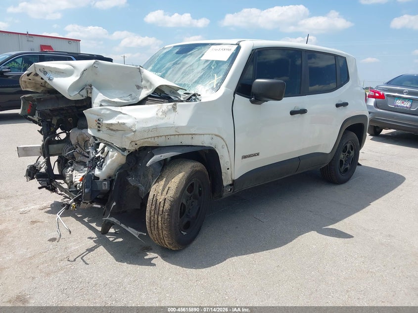 2018 Jeep Renegade VIN ZACCJBAB9JPJ00483 IAAI salvage auction — FRONT END, Salvage (Missouri), sold $600 on 2026-08-13 (photo 2)