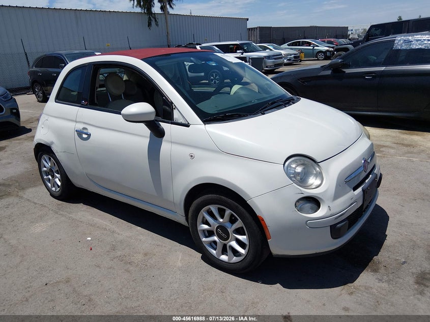 2017 Fiat 500 VIN 3C3CFFLR3HT704737 IAAI salvage auction — LEFT & RIGHT, Salvage (California), sold $2,150 on 2026-08-03 (photo 1)