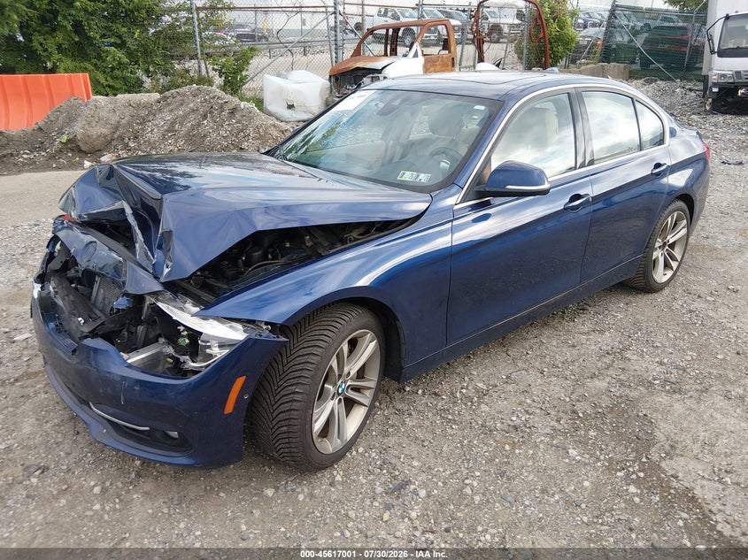 2016 BMW 3er VIN WBA8B3C55GK384178 IAAI salvage auction — FRONT END, Salvage Title, sold $4,000 on 2026-08-21 (photo 2)
