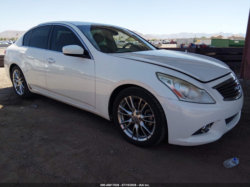 2012 Infiniti G VIN JN1CV6AP7CM625718 IAAI salvage auction — NORMAL WEAR, Clear-Dealer Only (Arizona), sold $25 on 2026-07-28 (photo 1)