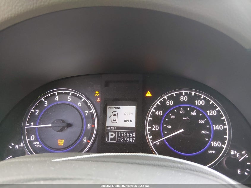 2012 Infiniti G VIN JN1CV6AP7CM625718 IAAI salvage auction — NORMAL WEAR, Clear-Dealer Only (Arizona), sold $25 on 2026-07-28 (photo 7)