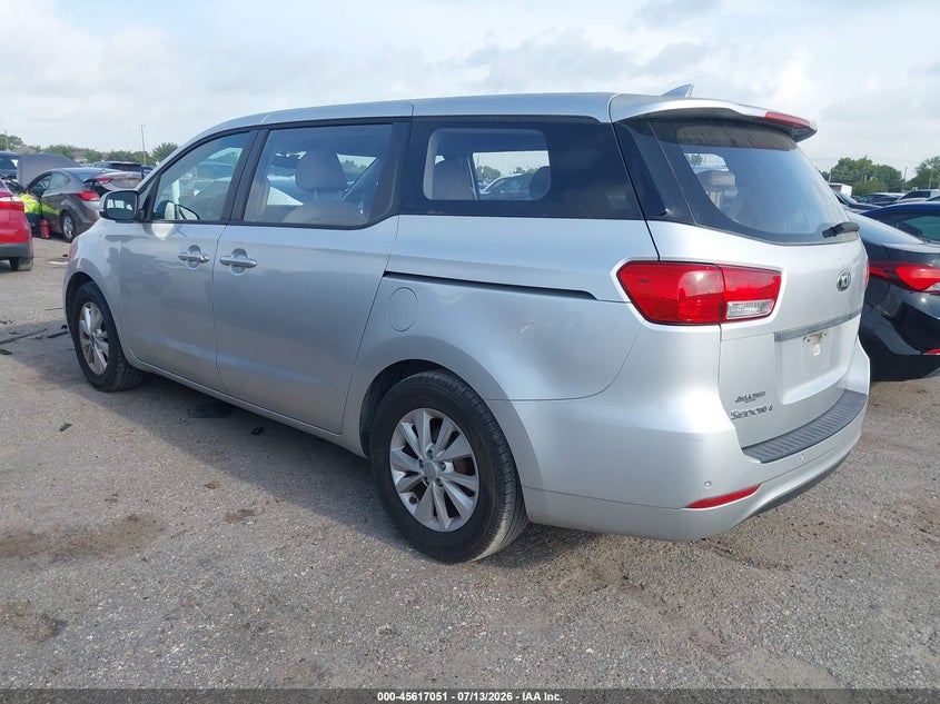 2015 Kia SEDONA VIN KNDMA5C16F6049032 IAAI salvage auction — NORMAL WEAR, Original (Texas), sold $1,300 on 2026-07-22 (photo 3)