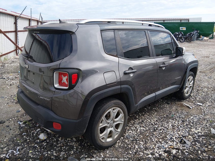 2016 Jeep Renegade VIN ZACCJBDT9GPC71024 IAAI salvage auction — NORMAL WEAR, Clear (Arkansas), sold $650 on 2026-07-30 (photo 4)