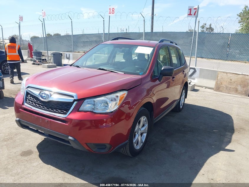 2016 Subaru Forester VIN JF2SJABC1GH458498 IAAI salvage auction — REAR END, Salvage (California), sold $1,850 on 2026-07-22 (photo 2)