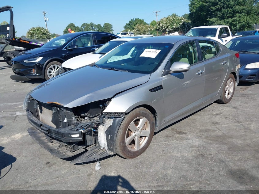 2014 Kia Optima VIN 5XXGM4A71EG294987 IAAI salvage auction — FRONT END, Salvage (North Carolina), sold $750 on 2026-07-30 (photo 2)