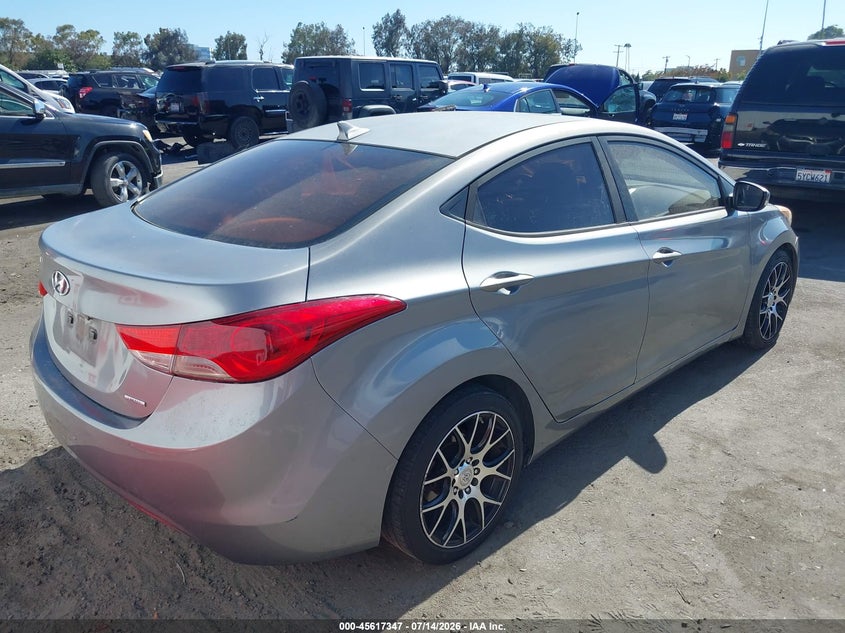 2011 Hyundai Elantra VIN KMHDH4AE7BU120185 IAAI salvage auction — REAR END, Salvage (California), sold $650 on 2026-07-23 (photo 4)