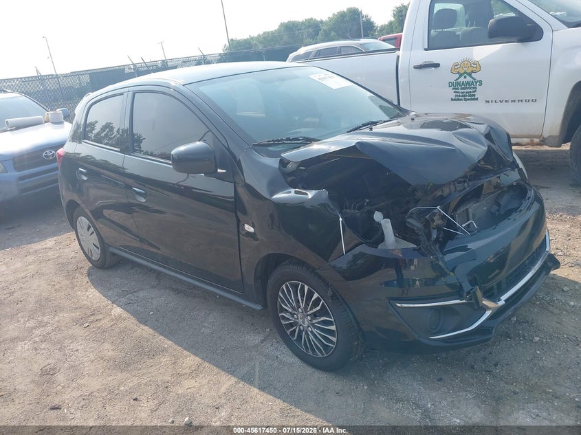 2017 Mitsubishi Mirage VIN ML32A3HJ1HH018835 IAAI salvage auction — FRONT END, Salvage Title, sold $575 on 2026-09-03 (photo 1)