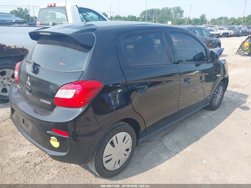 2017 Mitsubishi Mirage VIN ML32A3HJ1HH018835 IAAI salvage auction — FRONT END, Salvage Title, sold $575 on 2026-09-03 (photo 4)