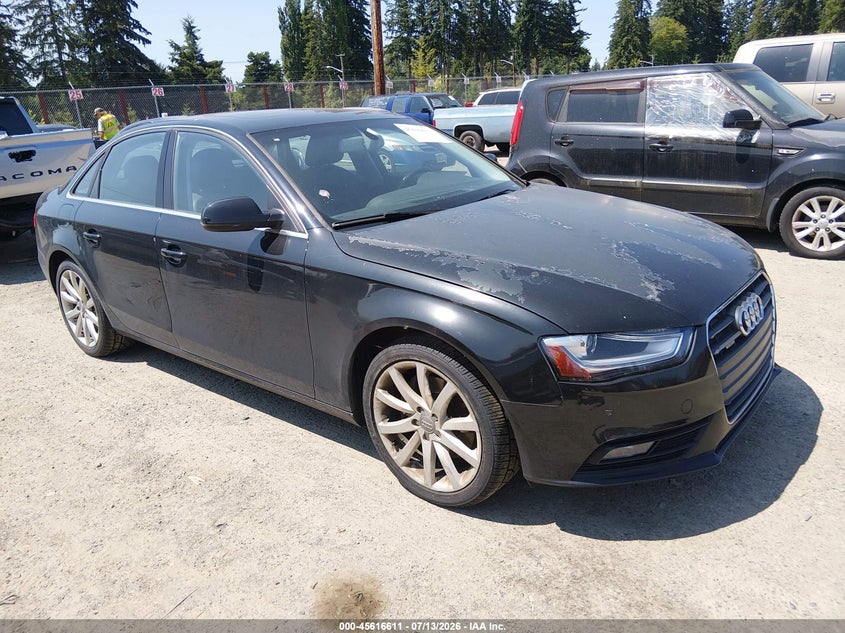 2013 Audi A4 VIN WAUFFAFL9DN039594 IAAI salvage auction — NORMAL WEAR, Salvage Title, sold $1,000 on 2026-07-29 (photo 1)