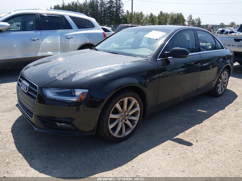 2013 Audi A4 VIN WAUFFAFL9DN039594 IAAI salvage auction — NORMAL WEAR, Salvage Title, sold $1,000 on 2026-07-29 (photo 2)