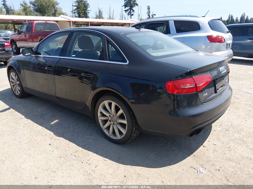 2013 Audi A4 VIN WAUFFAFL9DN039594 IAAI salvage auction — NORMAL WEAR, Salvage Title, sold $1,000 on 2026-07-29 (photo 3)