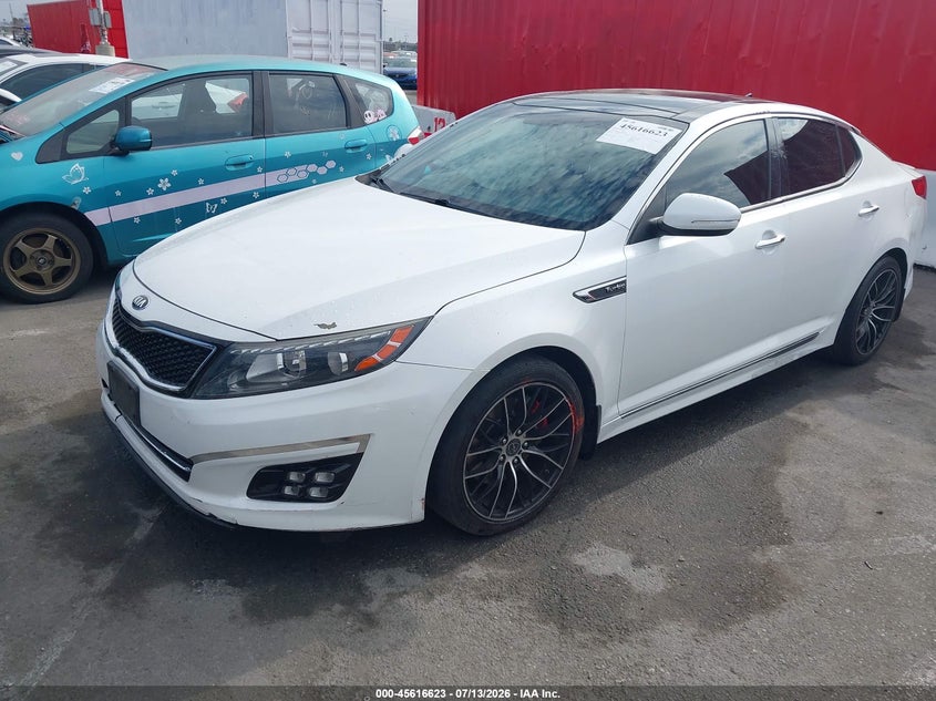 2015 Kia Optima VIN 5XXGR4A67FG431702 IAAI salvage auction — FRONT END, Salvage (California), sold $1,050 on 2026-07-16 (photo 2)
