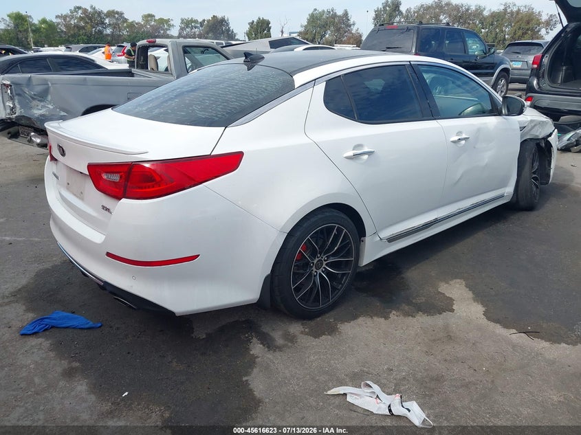 2015 Kia Optima VIN 5XXGR4A67FG431702 IAAI salvage auction — FRONT END, Salvage (California), sold $1,050 on 2026-07-16 (photo 4)