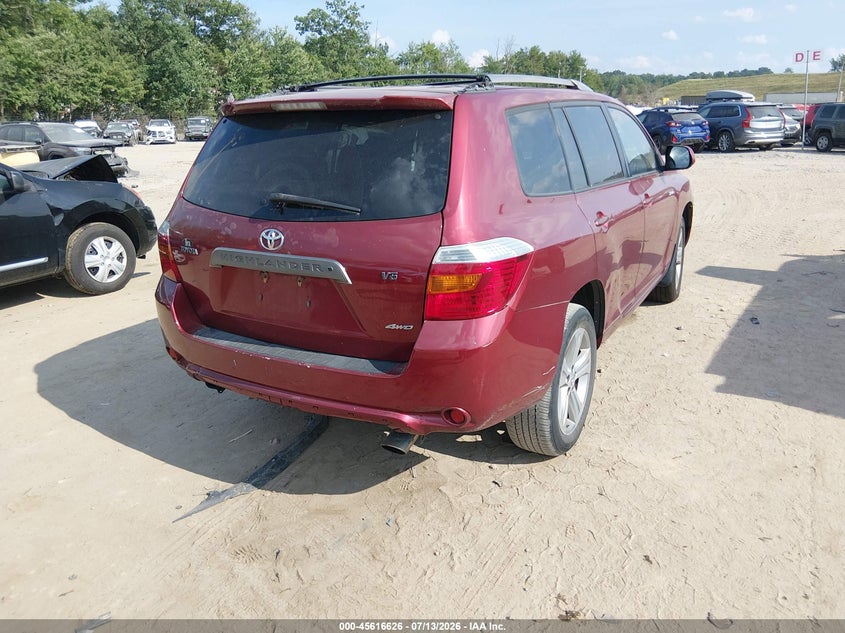 2008 Toyota Highlander VIN JTEES43A382012733 IAAI salvage auction — NORMAL WEAR, Clear (Massachusetts), sold $1,100 on 2026-07-29 (photo 4)